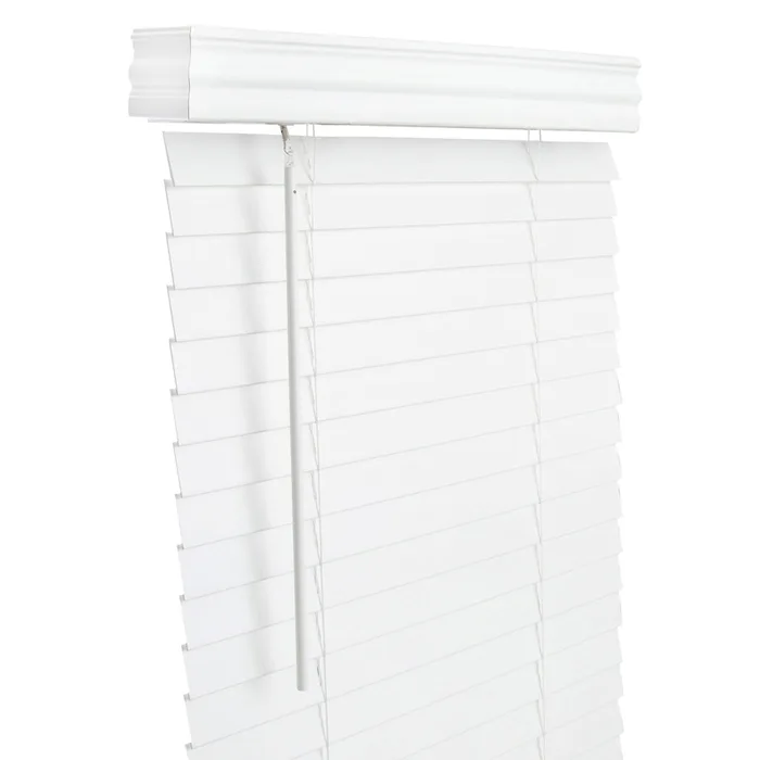 Living Accents Faux Wood 2 in. Blinds 72 in. W X 60 in. H White Cordless