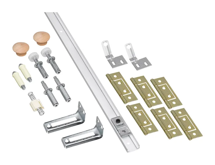 National Hardware 72 in. L White Steel Folding Door Hardware Set 1 pk