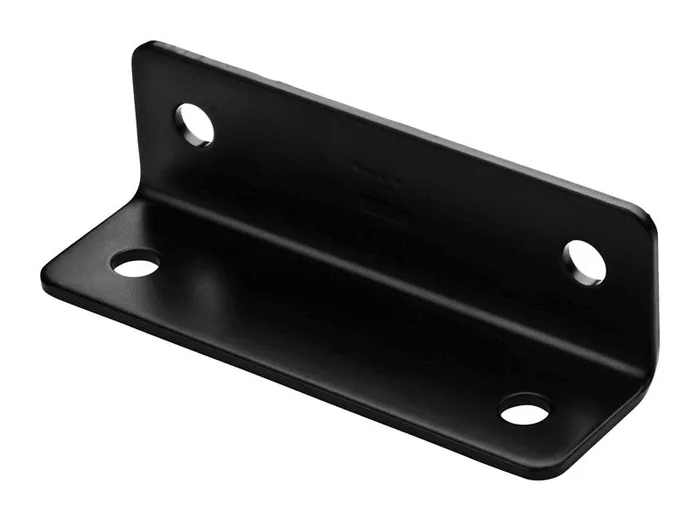 National Hardware 1.6 in. H X 5 in. W X 0.125 in. D Black Carbon Steel Inside/Outside Wide Corner Br