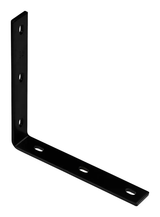 National Hardware 10.25 in. H X 1.5 in. W X 0.25 in. D Black Carbon Steel Inside/Outside Corner Brac (Pack of 5)