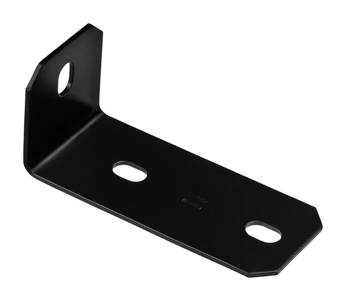 National Hardware 6.8 in. H X 3 in. W X 0.125 in. D Black Carbon Steel Inside Offset Leg Corner Brac