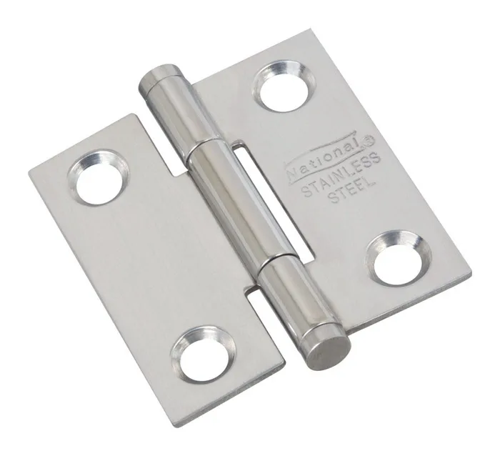 National Hardware 1-1/2 in. L Stainless Steel Door Hinge 2 pk
