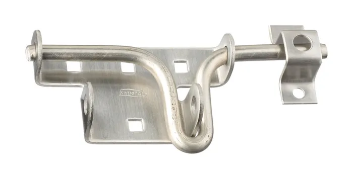 National Hardware 3 in. H X 3 in. W X 6 in. L Stainless Steel Sliding Bolt Door/Gate Latch