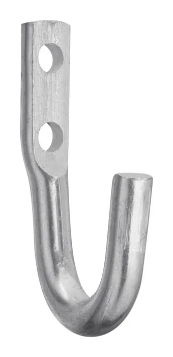 National Hardware Medium Zinc-Plated Silver Steel 2 in. L Rope/Tarp Hook 100 lb 1 pk