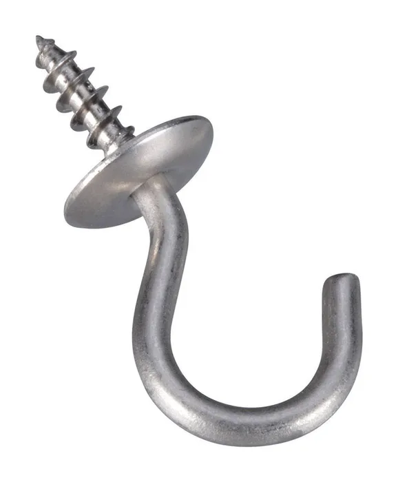 National Hardware Silver Stainless Steel .75 in. L Cup Hook 4 pk (Pack of 5)