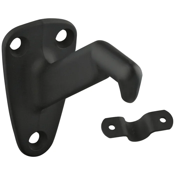 National Hardware Black Zinc Die Cast w/Steel Strap Handrail Bracket 3.31 in. L 250 lb (Pack of 10)