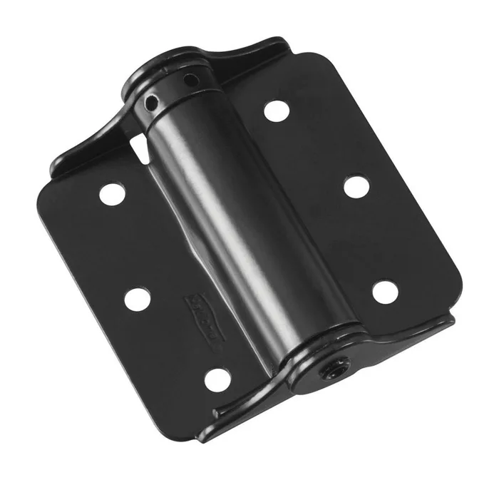 National Hardware 3 in. L Black Adjustable Spring Hinge 2 pk (Pack of 2)