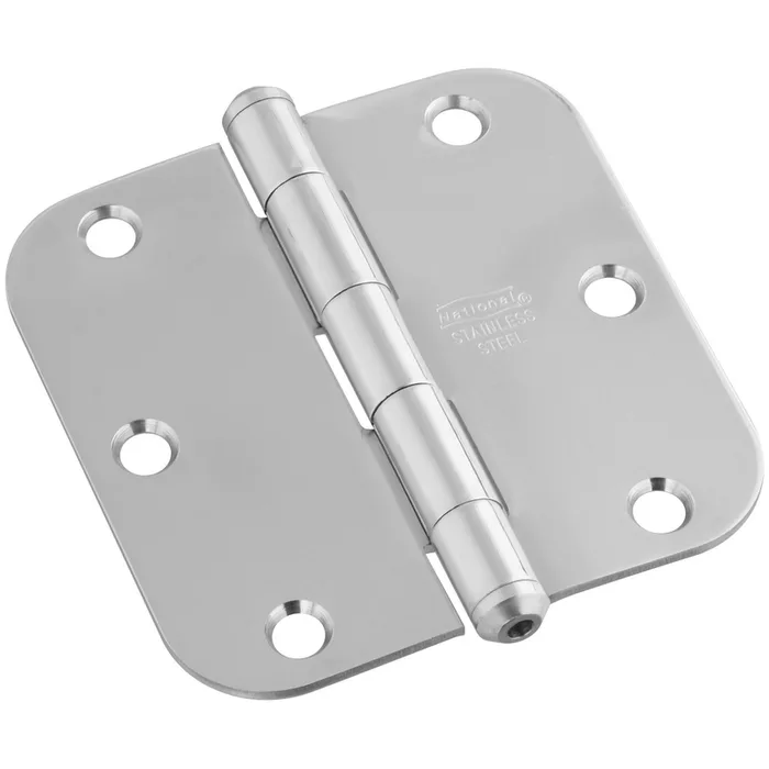 National Hardware 3-1/2 in. L Stainless Steel Door Hinge 1 pk (Pack of 3)