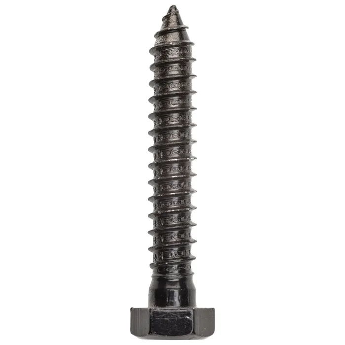 National Hardware 1/2 in. D X 3 in. L Black Powder-Coated Steel Lag Bolt 4 pk (Pack of 5)