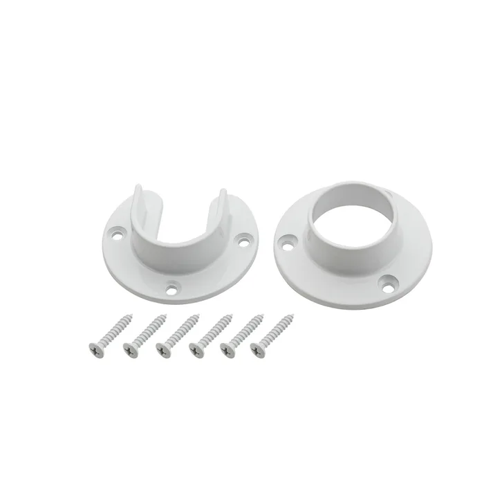 National Hardware 1.31 in. L X 1.31 in. D Steel Closet Flange Set (Pack of 6)