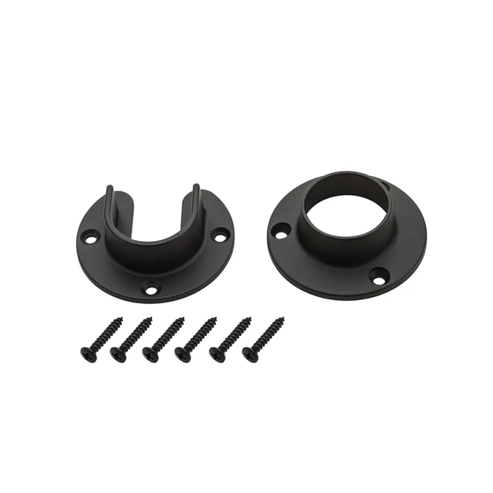 National Hardware 1.31 in. L X 1.31 in. D Oil-Rubbed Bronze Steel Closet Flange Set (Pack of 6)
