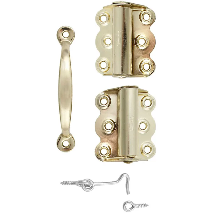National Hardware Brass-Plated Screen/Storm Self Closing Hinge 1 pk (Pack of 5)