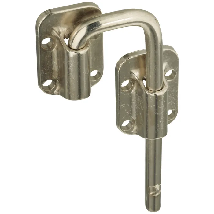 National Hardware Nickel Silver Steel Sliding Door Latch 1 pk (Pack of 5)