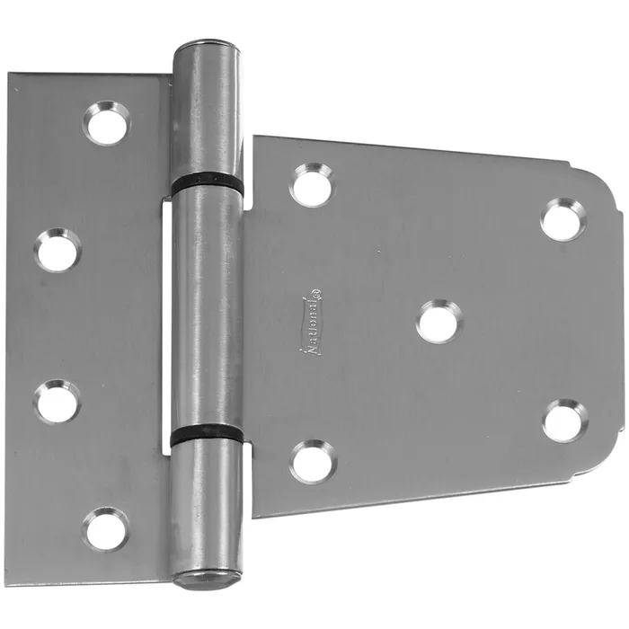 National Hardware 3.5 in. L Silver Stainless Steel Extra Heavy Gate Hinge 1 pk (Pack of 2)
