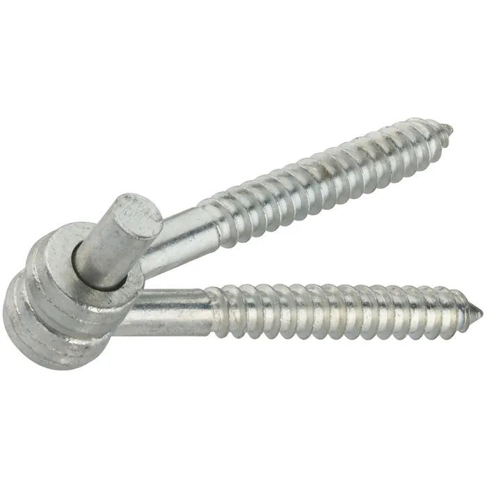 National Hardware 4 in. L Zinc-Plated Silver Steel Eye Hinge 2 pk