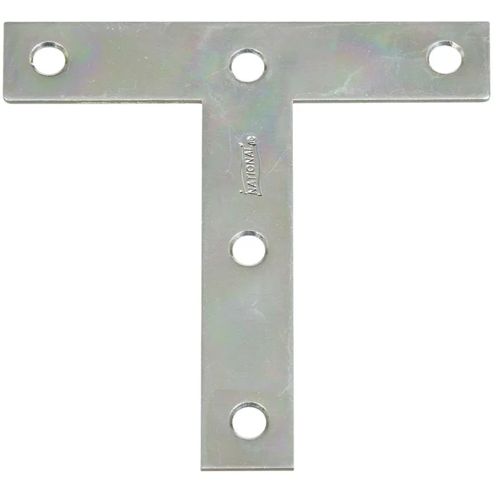 National Hardware 4 in. H X 3/4 in. W X 4 in. L Zinc-Plated Steel T-Plate (Pack of 20)