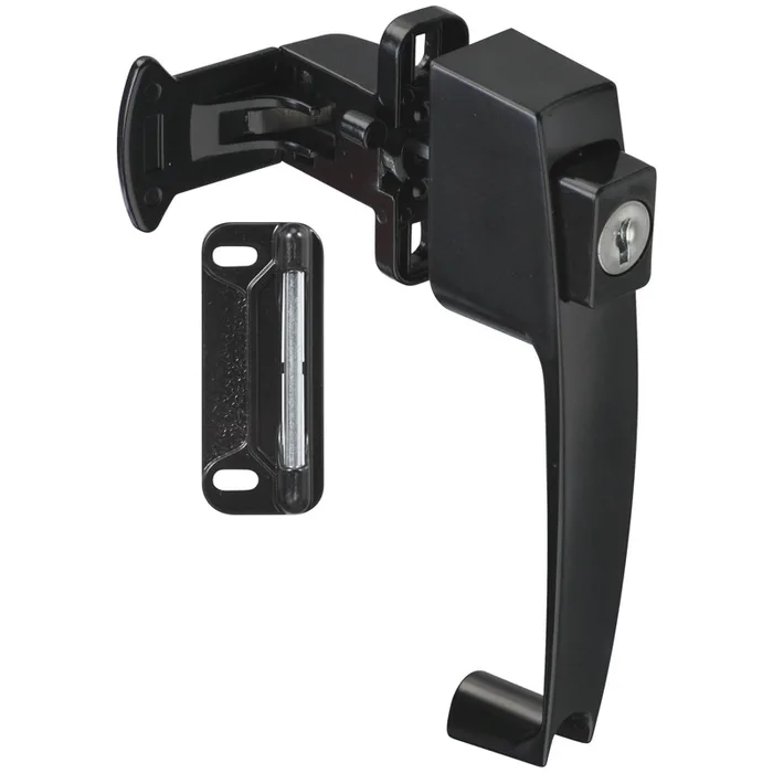 National Hardware Satin Black Cast Metal Push Button Latch 1 pk (Pack of 3)