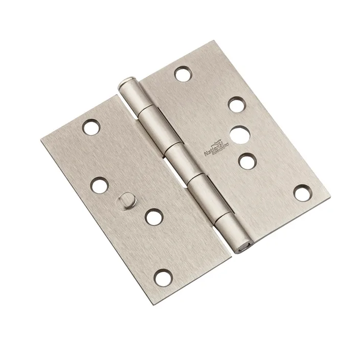 National Hardware 4 in. L Satin Nickel Door Hinge 3 pk (Pack of 5)