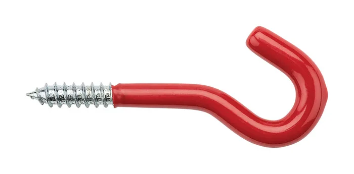 National Hardware 3-5/8 in. L Vinyl Coated Red Steel Screw Hook 50 lb. cap. 2 pk (Pack of 6)
