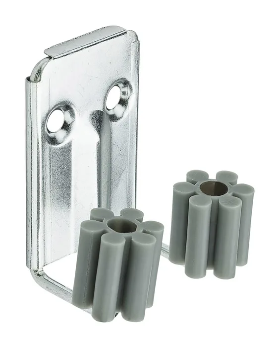 National Hardware 1.38 in. L Zinc-Plated Silver Steel Broom Double Hook 5 lb. cap. 2 pk (Pack of 6)