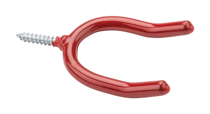 National Hardware 3.87 in. L Vinyl Coated Red Steel U-Shaped Double Hook 12 lb. cap. 2 pk (Pack of 6)