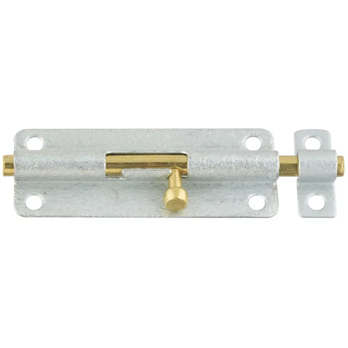 National Hardware 5 in. L Galvanized Steel Barrel Bolt 1 pk (Pack of 5)