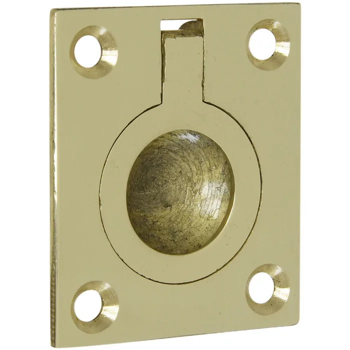 National Hardware Polished Brass Ring Pull 1.5 in. 1 pk (Pack of 5)