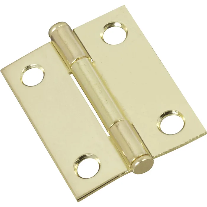 National Hardware 1.56 in. W X 2 in. L Brass Steel Cabinet Hinge 2 pk (Pack of 5)