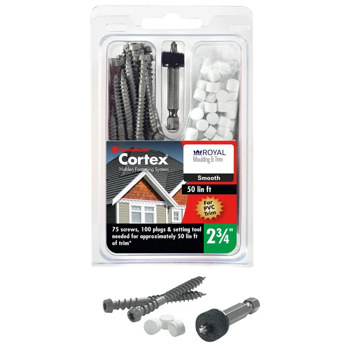 FastenMaster Cortex No. 9 X 2-3/4 in. L Star Trim Head Self Tapping Trim Screws with Plugs (Pack of 10)