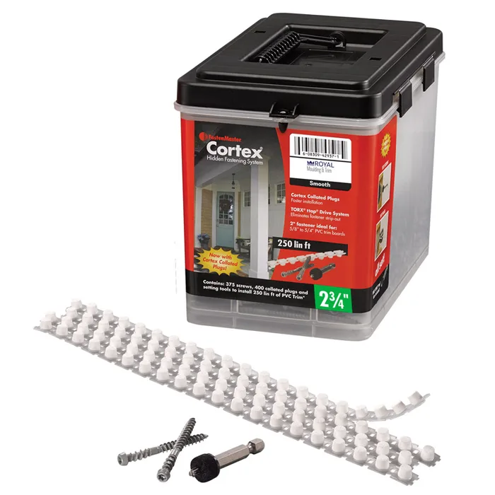 FastenMaster Cortex No. 9 X 2-3/4 in. L Star Trim Head Self Tapping Trim Screws with Plugs (Pack of 4)