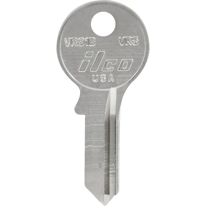 HILLMAN KeyKrafter Universal House/Office Key Blank 2037 Single For Viro Locks Silver (Pack of 4)