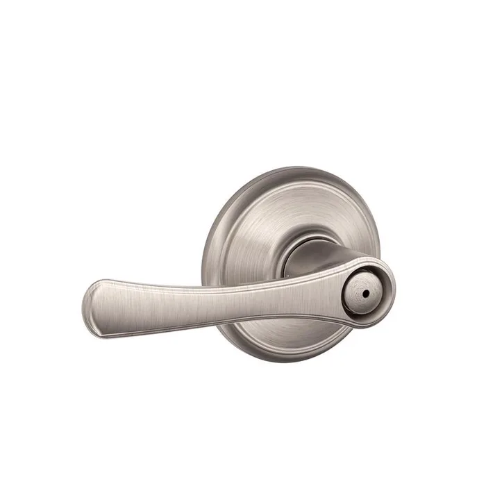 Schlage Avila Satin Nickel Bed and Bath Lever