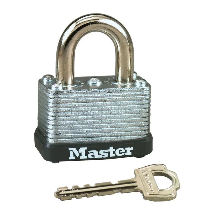 Master Lock 1-1/2 in. W Laminated Steel Warded Locking Warded Padlock (Pack of 4)
