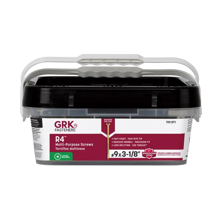 GRK Fasteners No. 9 in. X 2-1/2 in. L Star Flat Head W-Cut Multi-Purpose Screws