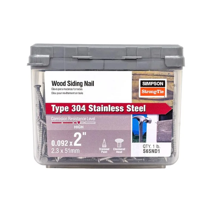 Simpson Strong-Tie 6D 2 in. Siding Stainless Steel Nail Round Head 1 lb