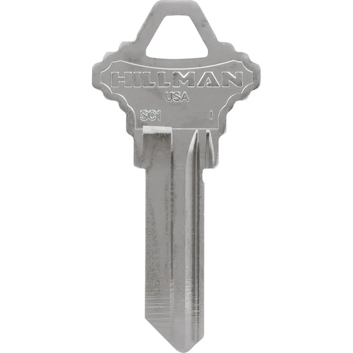 HILLMAN Traditional Silver House/Office Key Blank Single For Schlage Locks (Pack of 10)