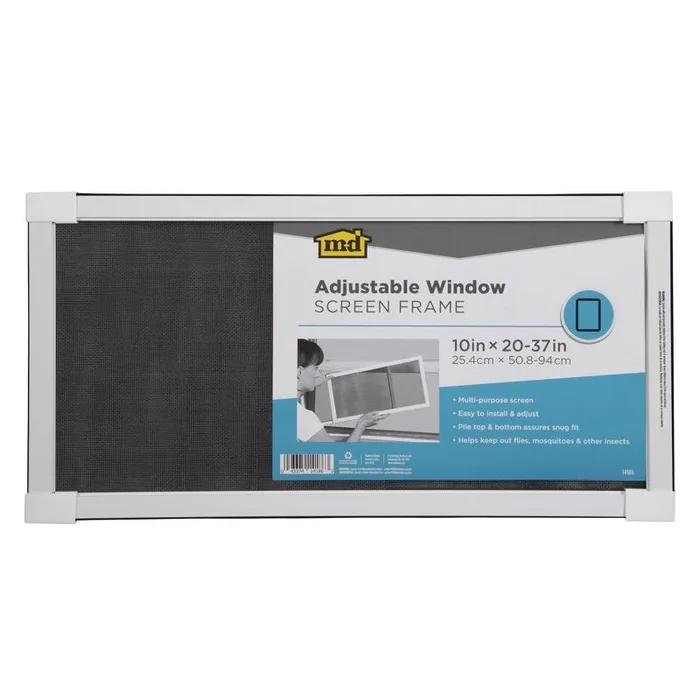 M-D Building Products White Aluminum Adjustable Screen 10 in. W X 37 in. L 1 pk (Pack of 8)
