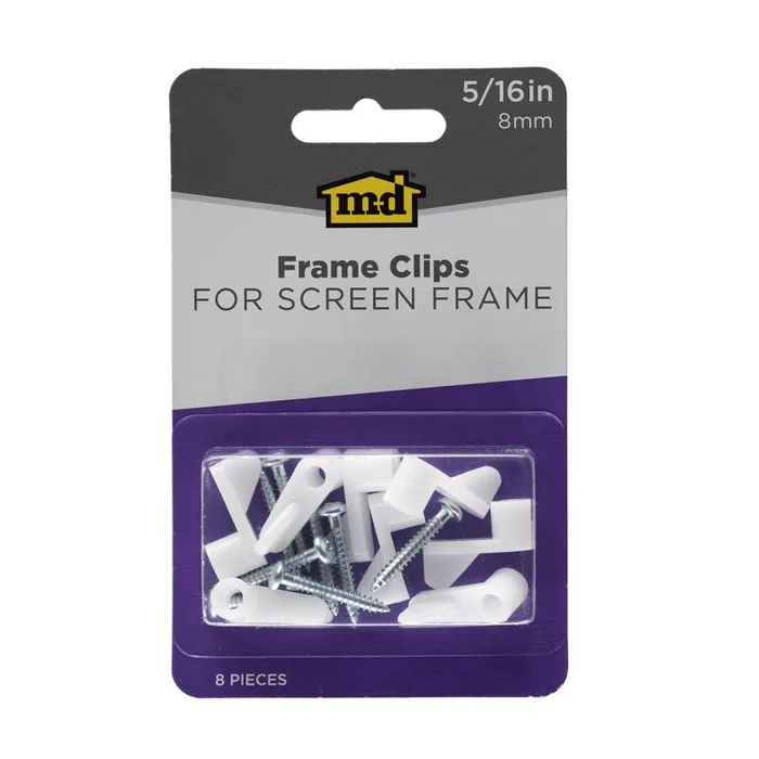 M-D Building Products White Plastic Screen Frame Clip 8 pc (Pack of 10)