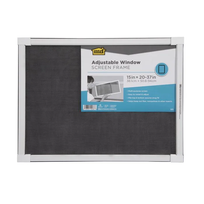 M-D Building Products White Aluminum Adjustable Screen 15 in. W X 37 in. L 1 pk (Pack of 8)