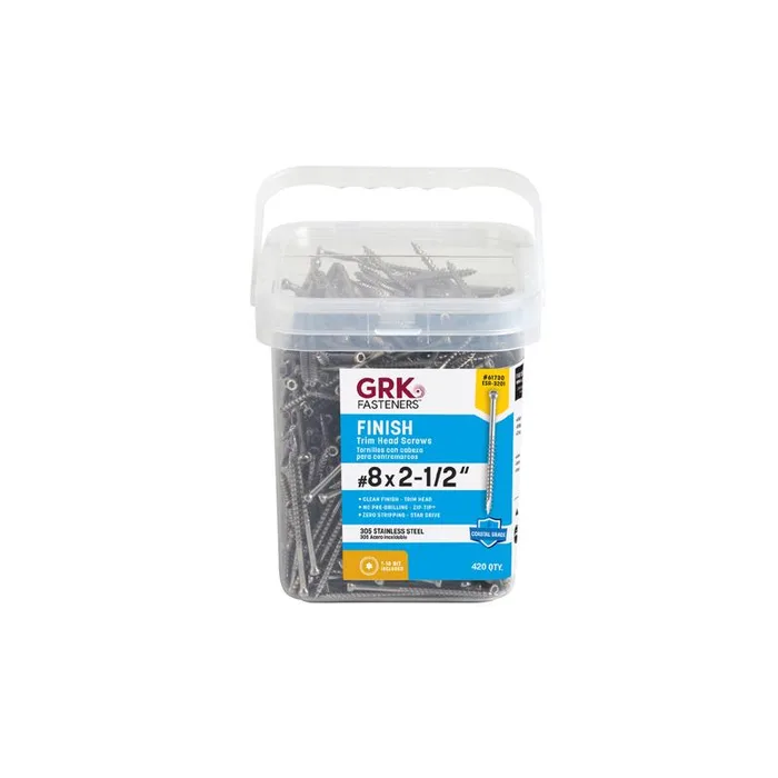 GRK Fasteners No. 8 in. X 2-1/2 in. L Star Trim Head W-Cut Construction Screws
