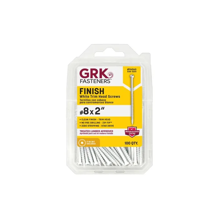 GRK Fasteners No. 8 in. X 2 in. L Star Trim Head W-Cut Trim Screws