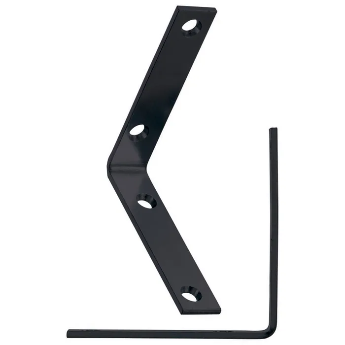 Hampton 3.5 in. H X 0.75 in. W X 3.5 in. D Black Steel Inside L Corner Brace (Pack of 10)