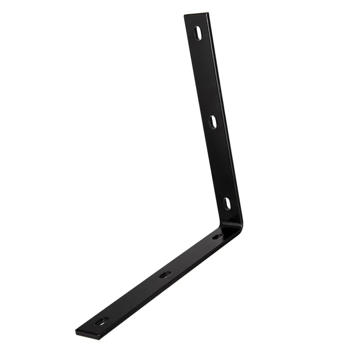 Hampton 12-1/4 in. H X 1-1/2 in. W X 1/4 in. D Black Steel Inside L Corner Brace (Pack of 4)