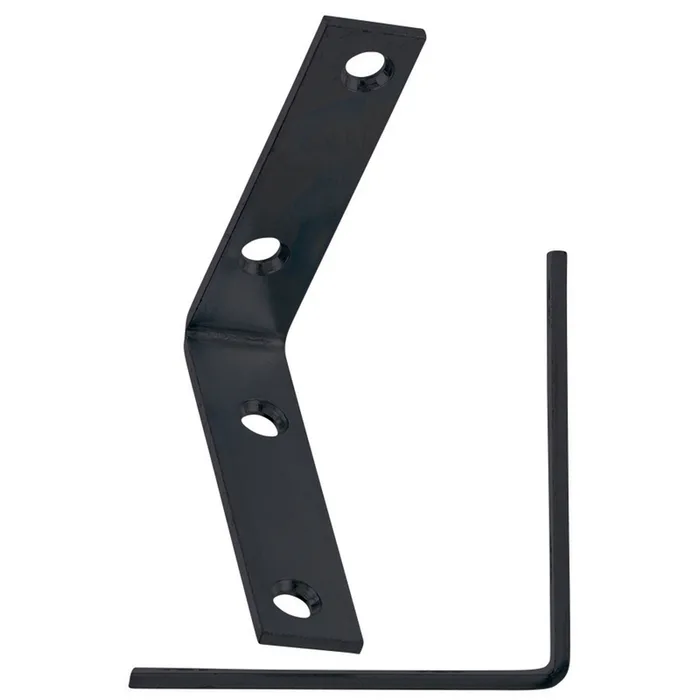 Hampton 3 in. H X 3/4 in. W X 3 in. D Black Steel Inside L Corner Brace (Pack of 20)