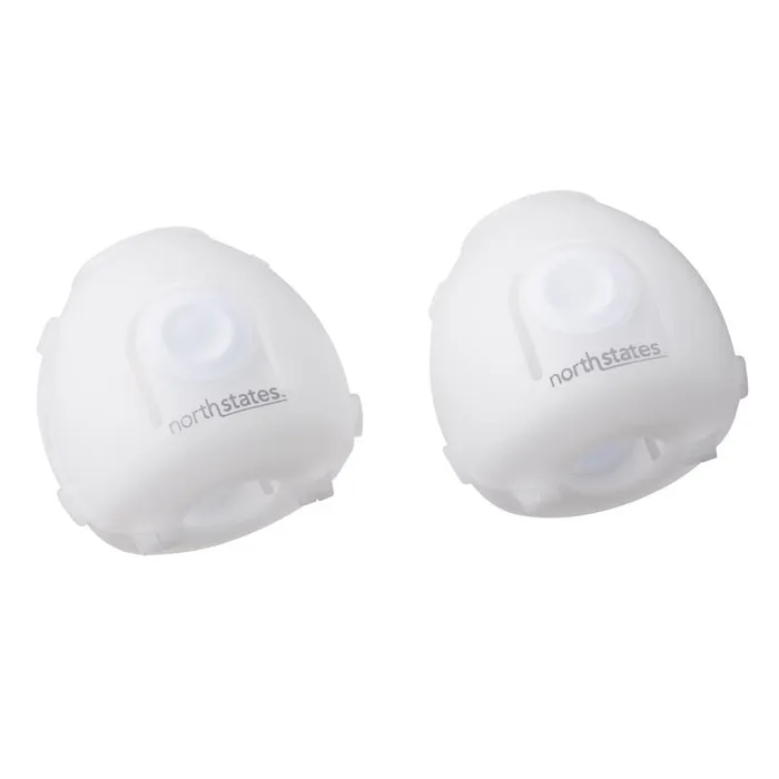 North States Toddleroo White Plastic Door Knob Covers 2 pk