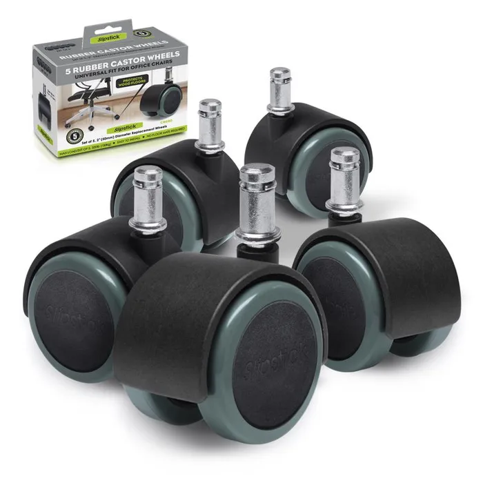 Slipstick 2 in. D Swivel Rubber Caster 330 lb 5 pk (Pack of 4)