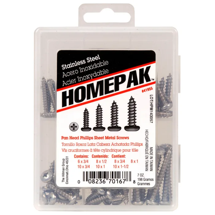 HILLMAN No. 6 Ga. Phillips Pan Head Sheet Metal Screw Kit