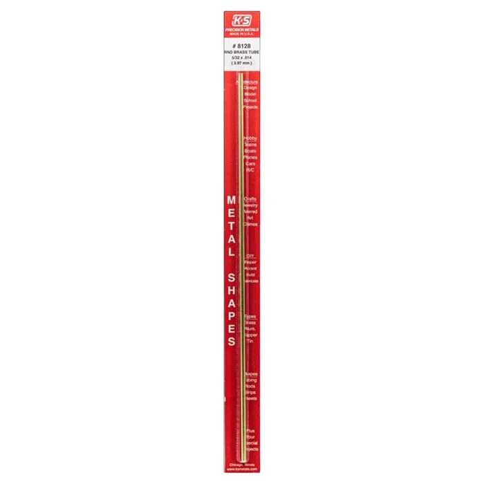 K&S 5/32 in. D X 12 in. L Round Brass Tube 1 pk