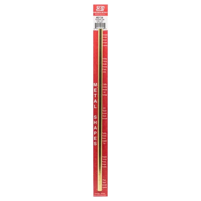 K&S 11/32 in. D X 12 in. L Round Brass Tube 1 pk