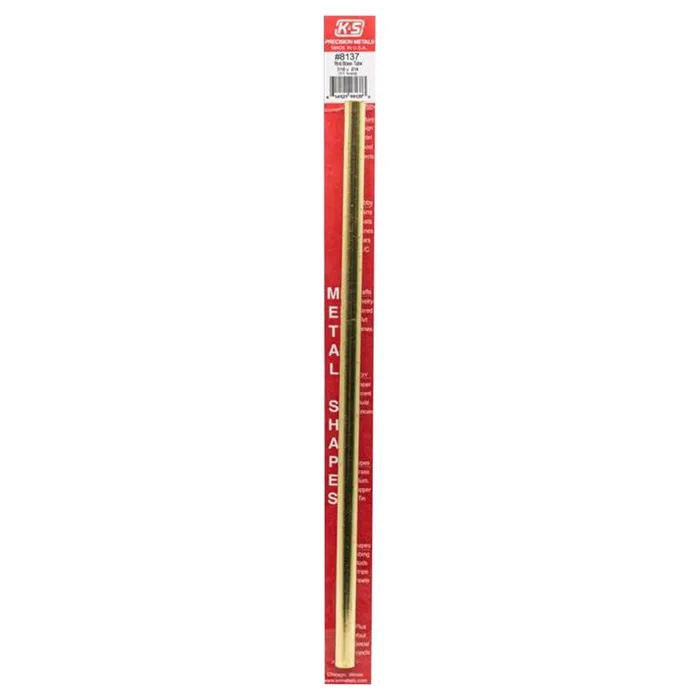 K&S 7/16 in. D X 12 in. L Round Brass Tube 1 pk